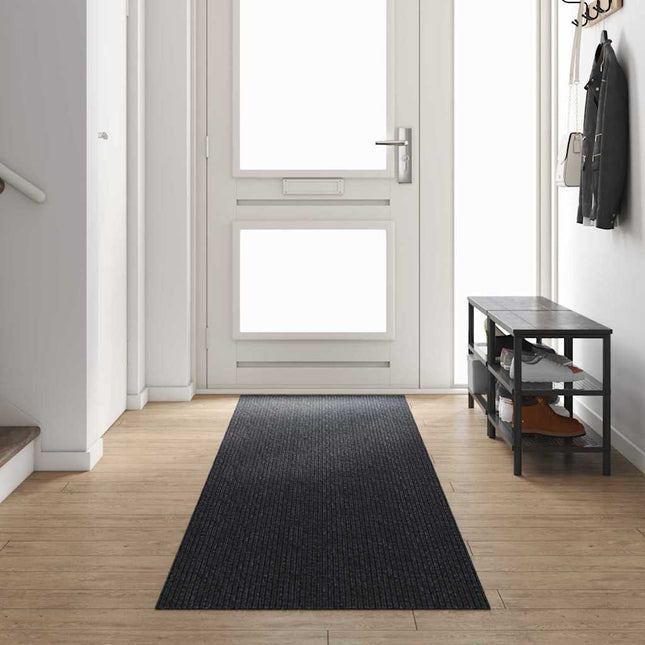 Tæppe Runner Antracit 80 x 400 cm Stof