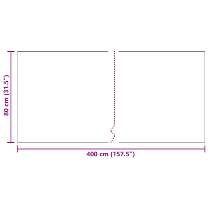 Tæppe Runner Antracit 80 x 400 cm Stof