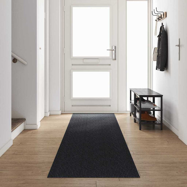 Tæppe Runner Antracit 80 x 500 cm Stof
