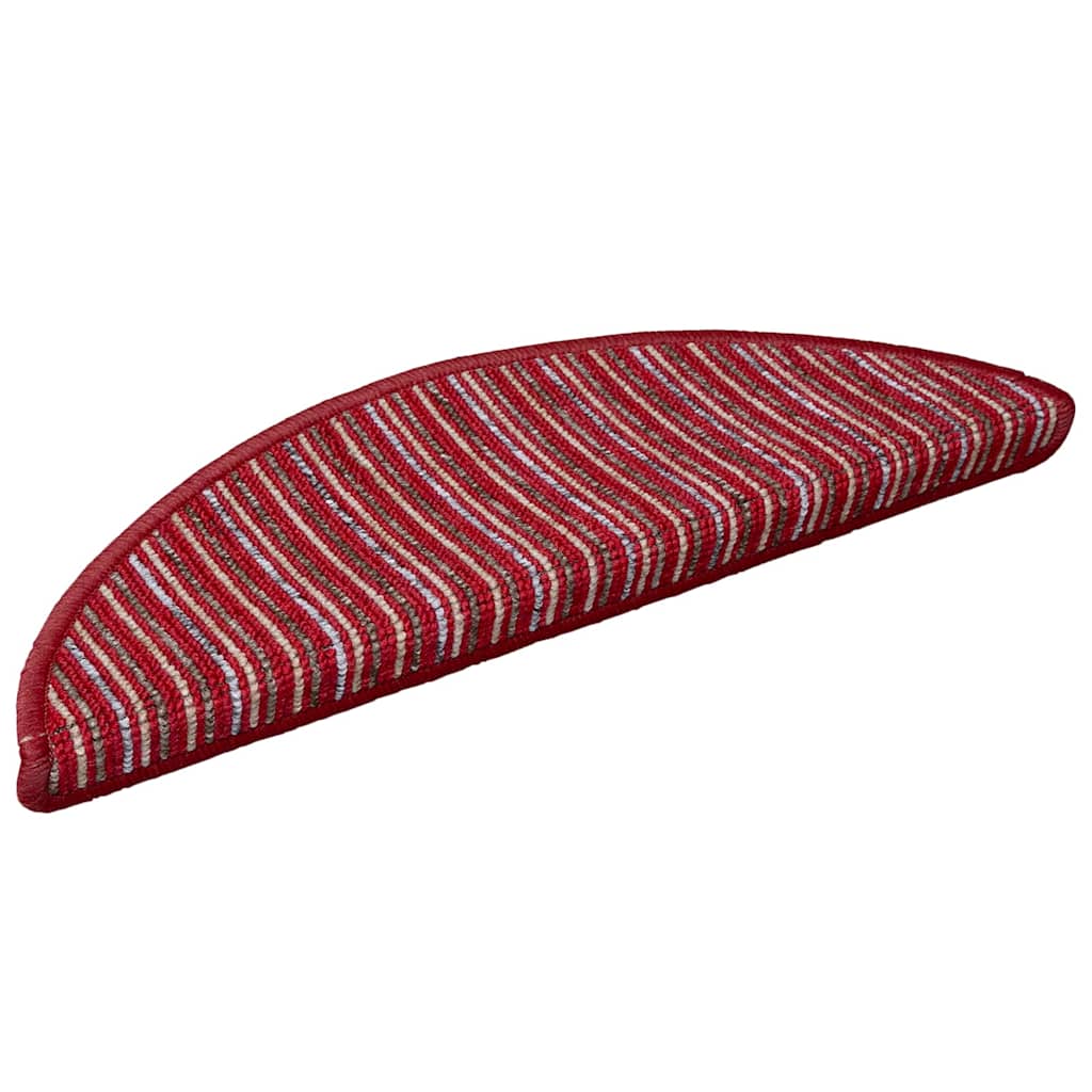 Selvklæbende Trappemåtter 15 pcs Rød 56 x 17 x 3 cm
