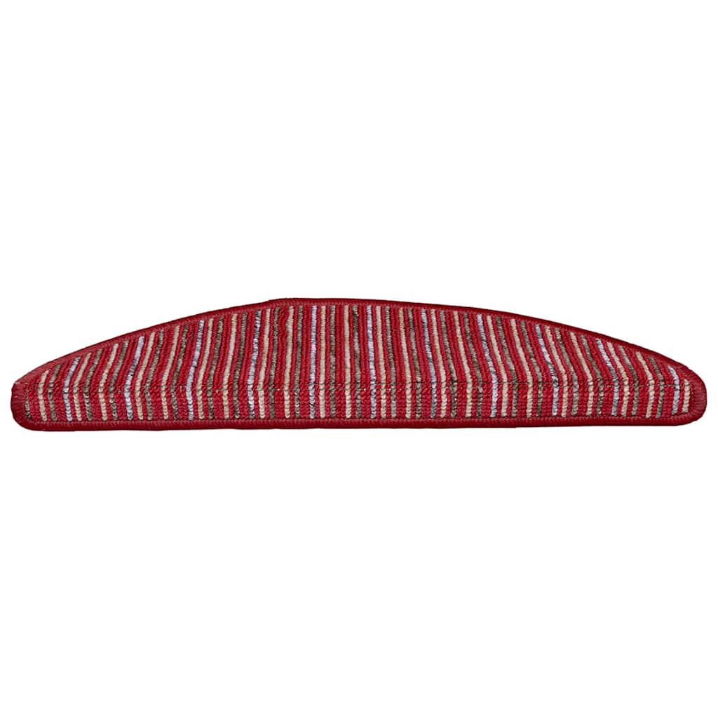 Selvklæbende Trappemåtter 15 pcs Rød 56 x 17 x 3 cm