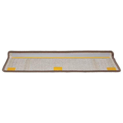 Selvklæbende Trappemåtter 15 stk. 65 x 21 x 4 cm Non-Slip Brun