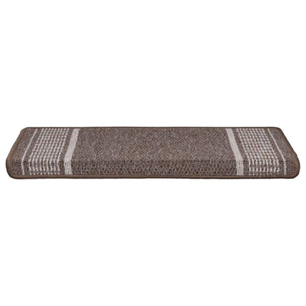 Selvklæbende Trappemåtter 15 stk. 65 x 21 x 4 cm Non-Slip Brun