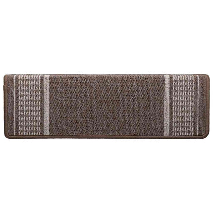 Selvklæbende Trappemåtter 15 stk. 65 x 21 x 4 cm Non-Slip Brun