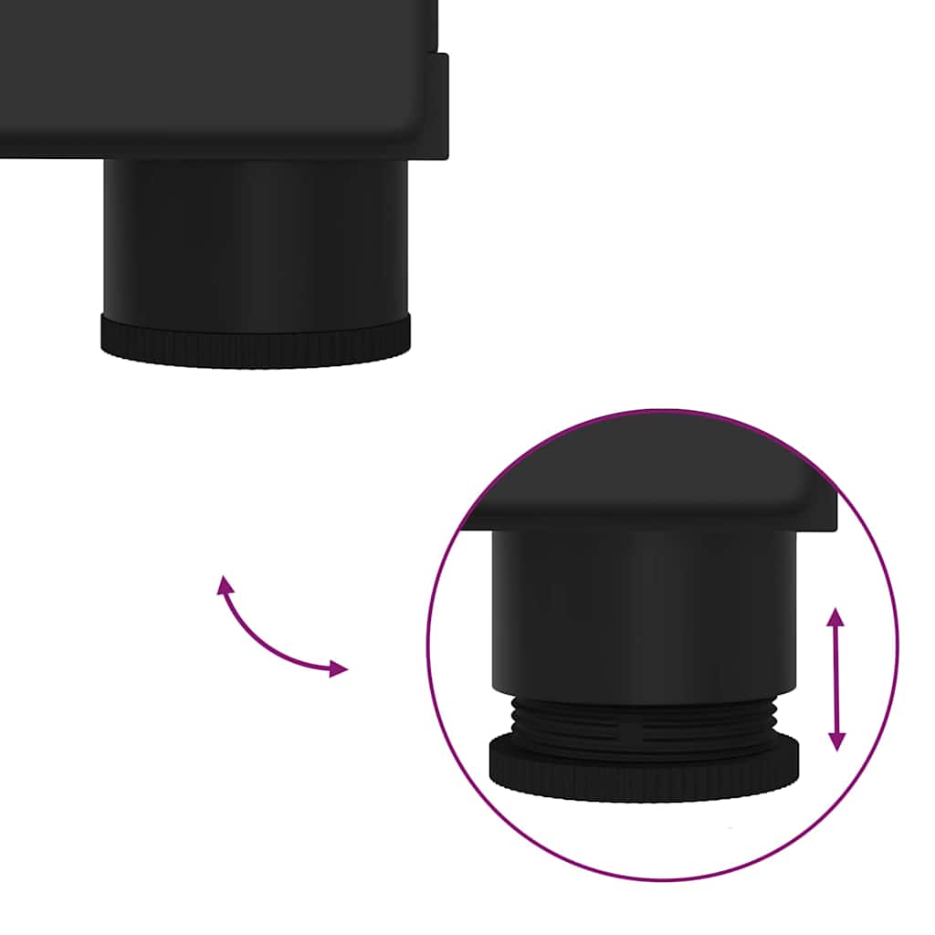 Badeværelsesmøbel sæt 2 pcs Sort Konstrueret træ & Metal