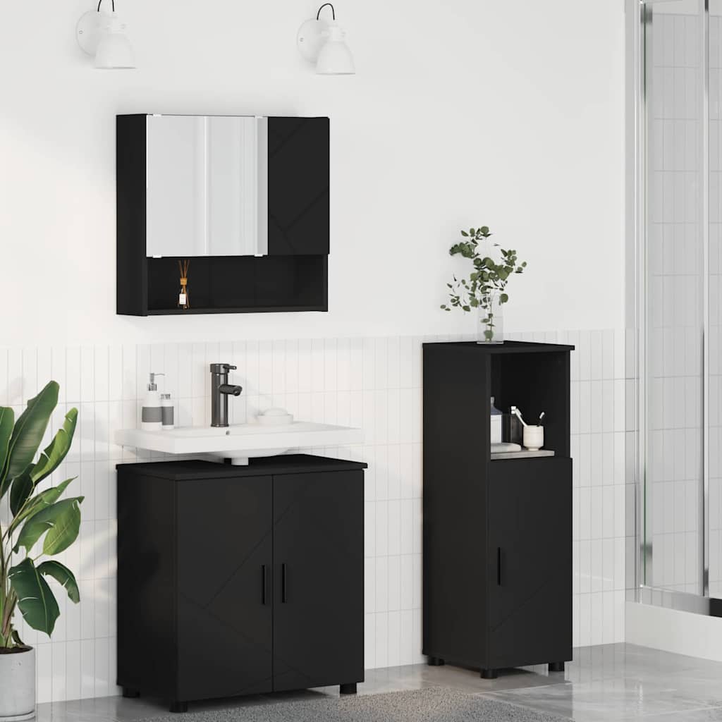 Badevrelsesmbel st 3 stk. Sort 61 x 35 x 64 cm