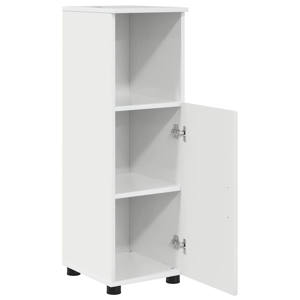 Badeværelsesmøbel sæt Vægmonteret med dør 3 pcs Høj gloss hvid