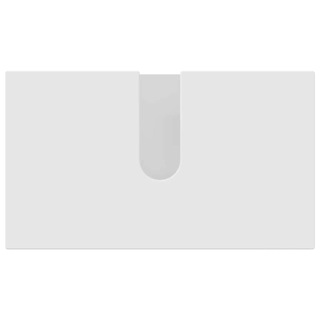 Badeværelsesmøbel sæt 4 pcs Hvid Konstrueret træ & Metal