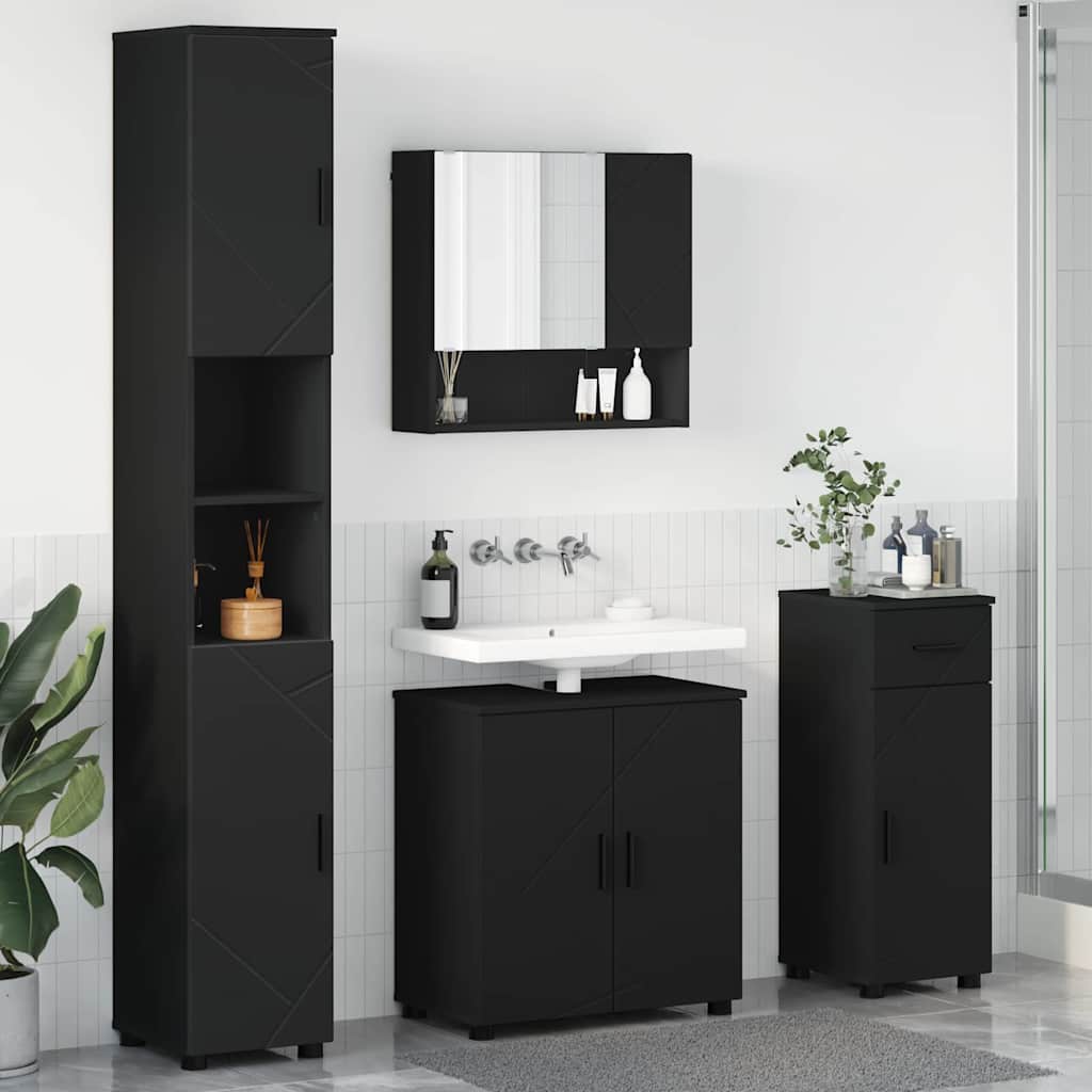 Badevrelsesmbel st 4 stk. Sort 61 x 35 x 64 cm
