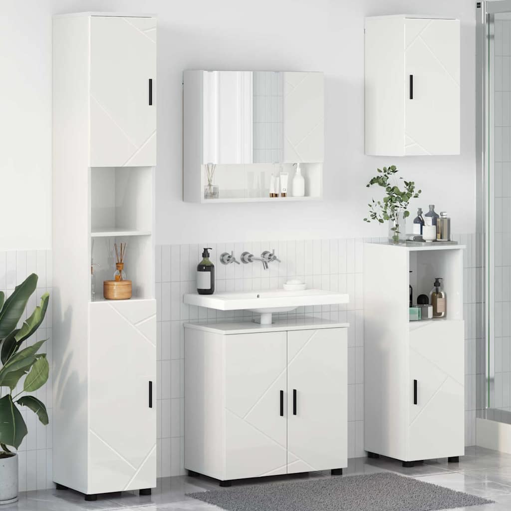 Badevrelsesmbel st 5 stk. Hj gloss hvid 61 x 35 x 64 cm