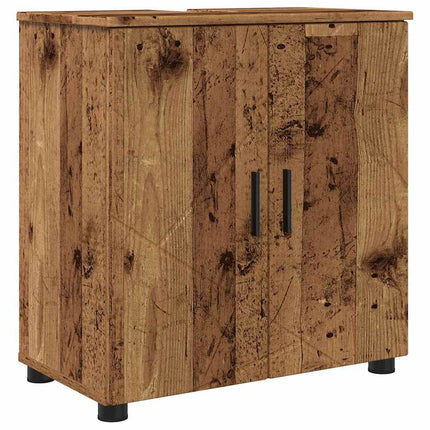 Badeværelsesmøbel sæt 5 stk. Gammelt træ 61 x 35 x 64 cm