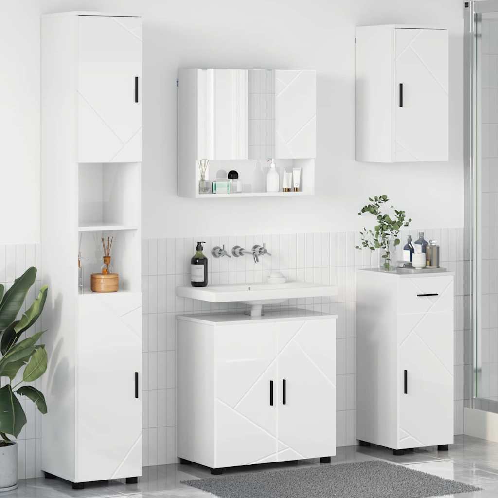 Badevrelsesmbel st 5 stk. Hj gloss hvid 61 x 35 x 64 cm