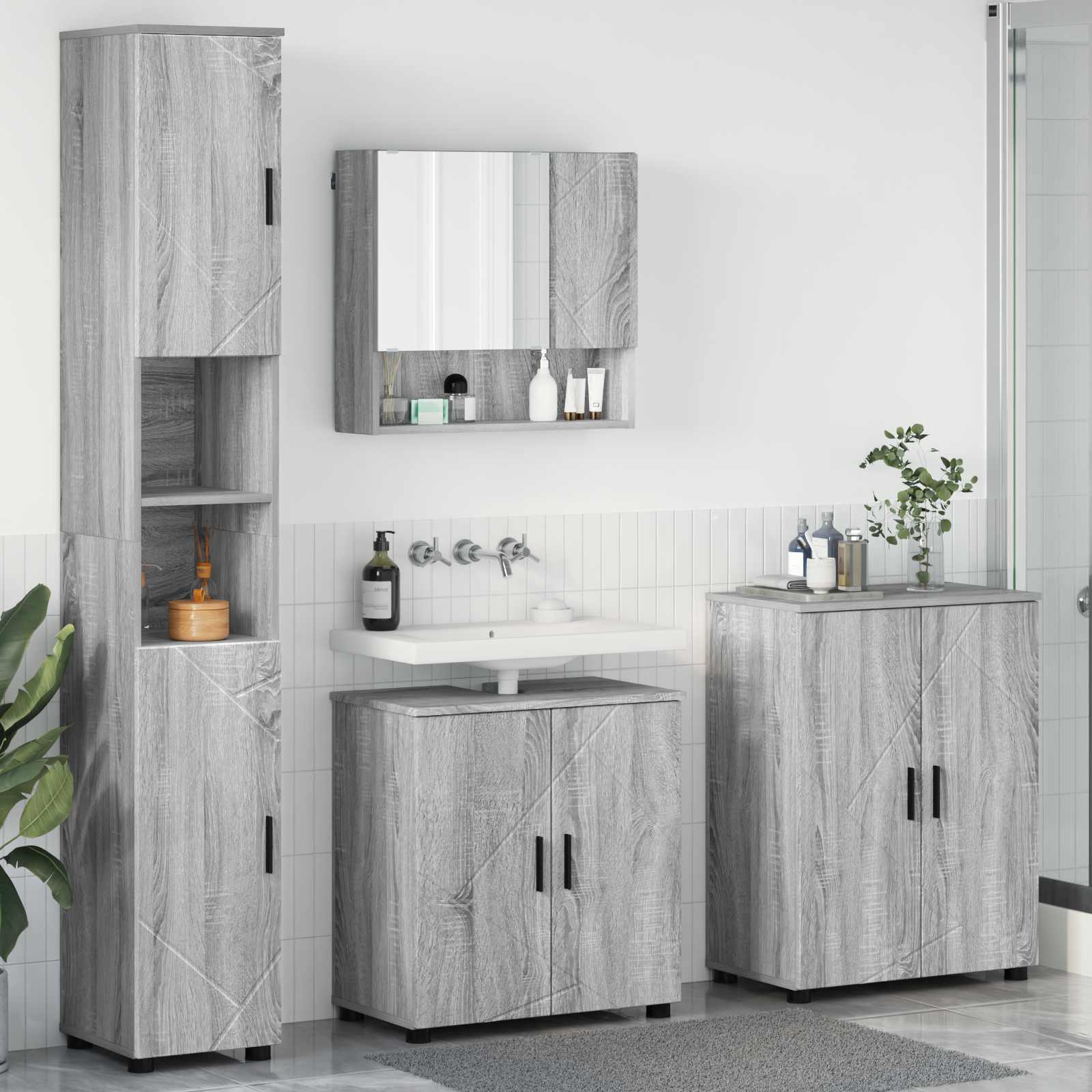 Badevrelsesmbel st 4 stk. Gr Sonoma 61 x 35 x 64 cm