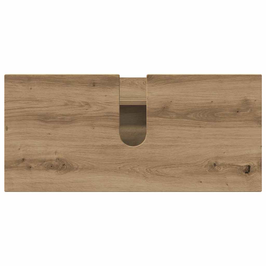 Badeværelsesmøbel sæt 2 pcs Artisan Egetræ Samlet træ og metal