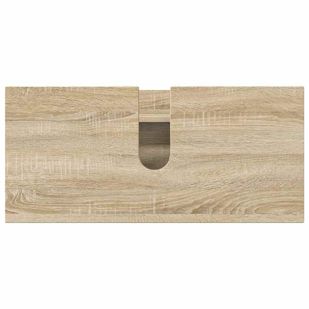 Badeværelsesmøbel sæt 3 pcs Sonoma eg Samlet træ og metal