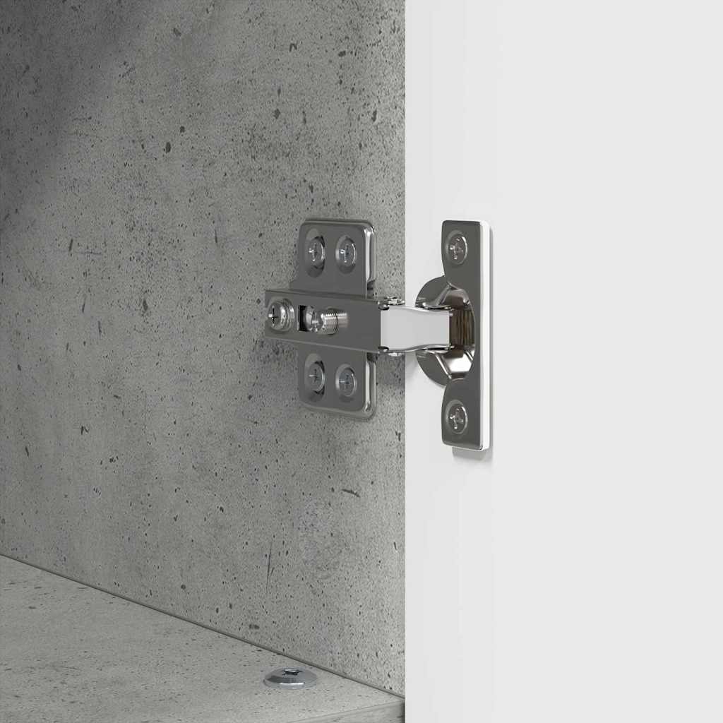 Badeværelsesmøbel sæt 3 pcs Beton Grå Samlet træ og metal