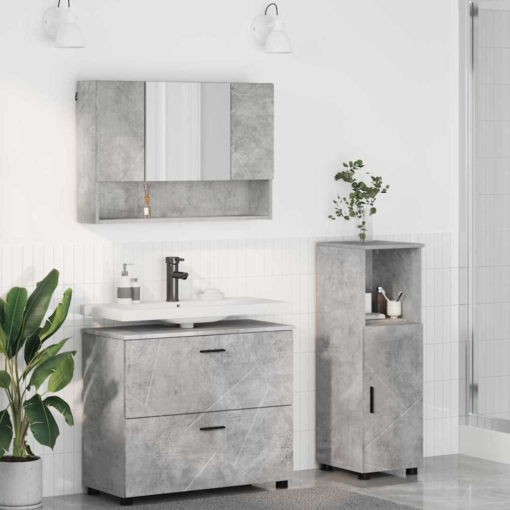 Badevrelsesmbel st 3 stk. Beton Gr 76,5 x 35 x 64 cm