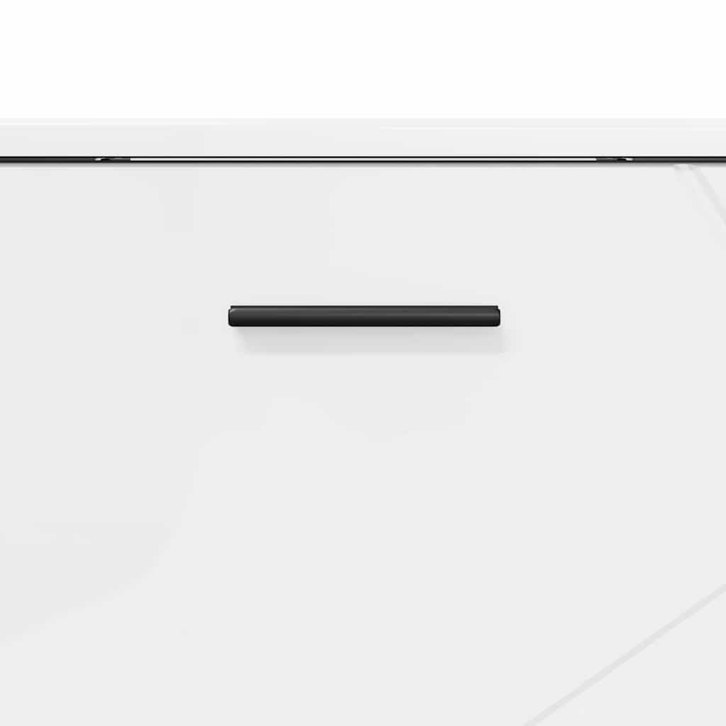 Badeværelsesmøbel sæt 3 pcs Høj gloss hvid Samlet træ og metal