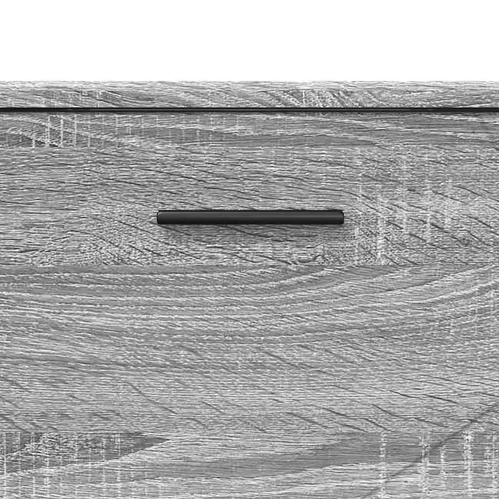 Badeværelsesmøbel sæt 3 pcs Grå Sonoma Samlet træ og metal