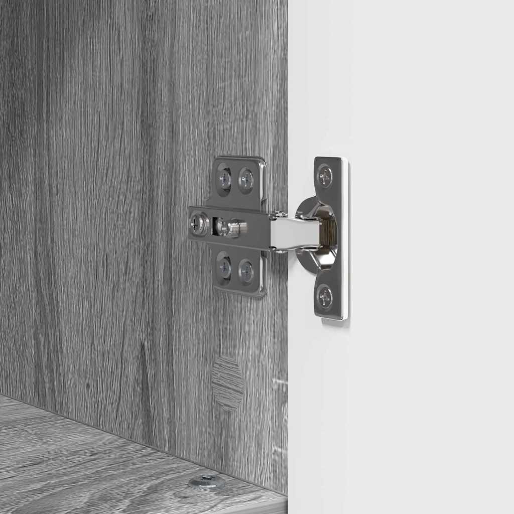 Badeværelsesmøbel sæt 3 pcs Grå Sonoma Samlet træ og metal