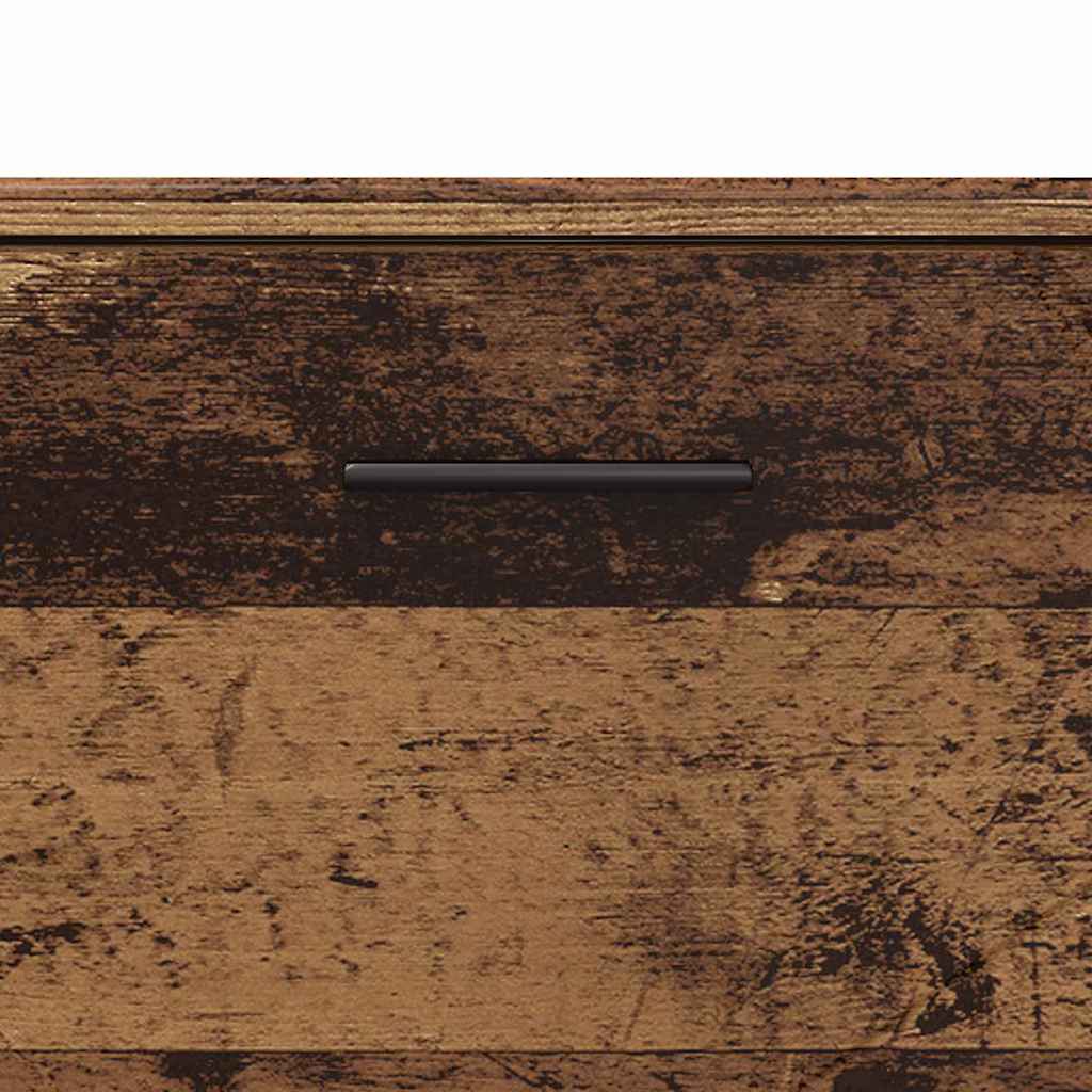 Badeværelsesmøbel sæt 3 pcs Gammelt træ Samlet træ og metal