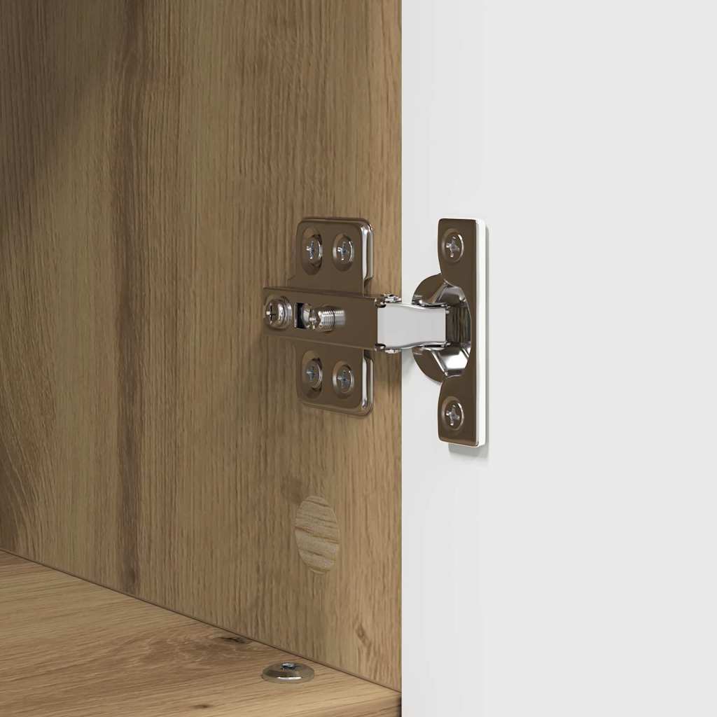 Badeværelsesmøbel sæt 3 pcs Artisan Egetræ Samlet træ og metal