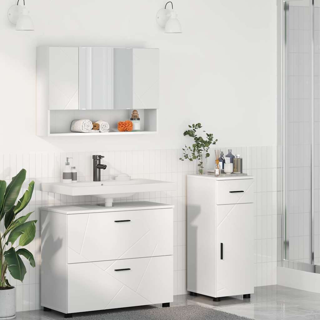 Badevrelsesmbel st 3 stk. Hvid Samlet tr og metal