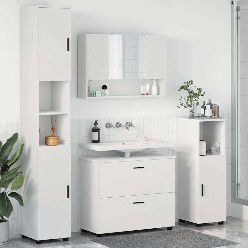 Badevrelsesmbel st 4 stk. Hvid 35 x 30 x 192 cm
