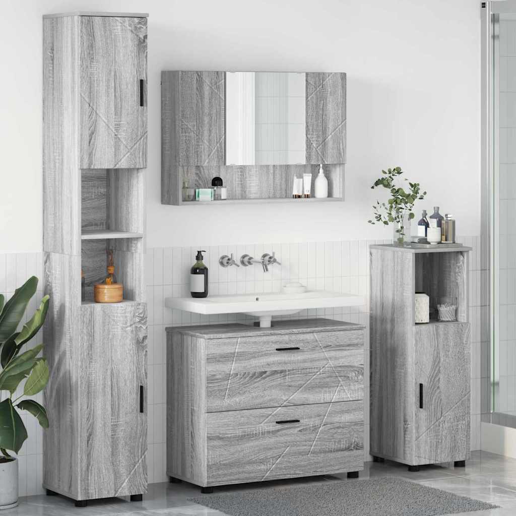Badevrelsesmbel st 4 stk. Gr Sonoma 35 x 30 x 192 cm