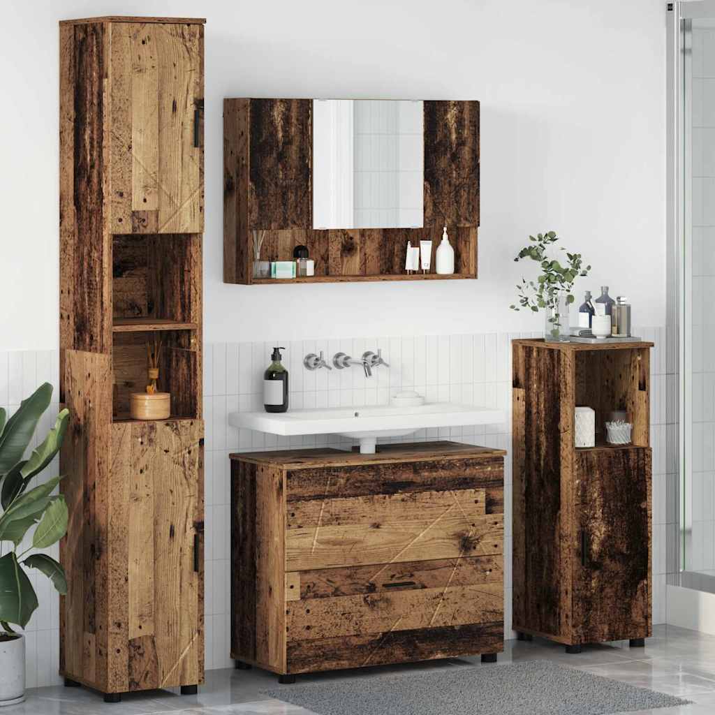 Badevrelsesmbel st 4 stk. Gammelt tr 35 x 30 x 192 cm