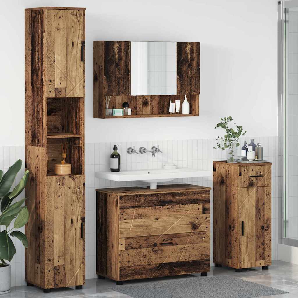 Badevrelsesmbel st 4 stk. Gammelt tr Samlet tr og metal
