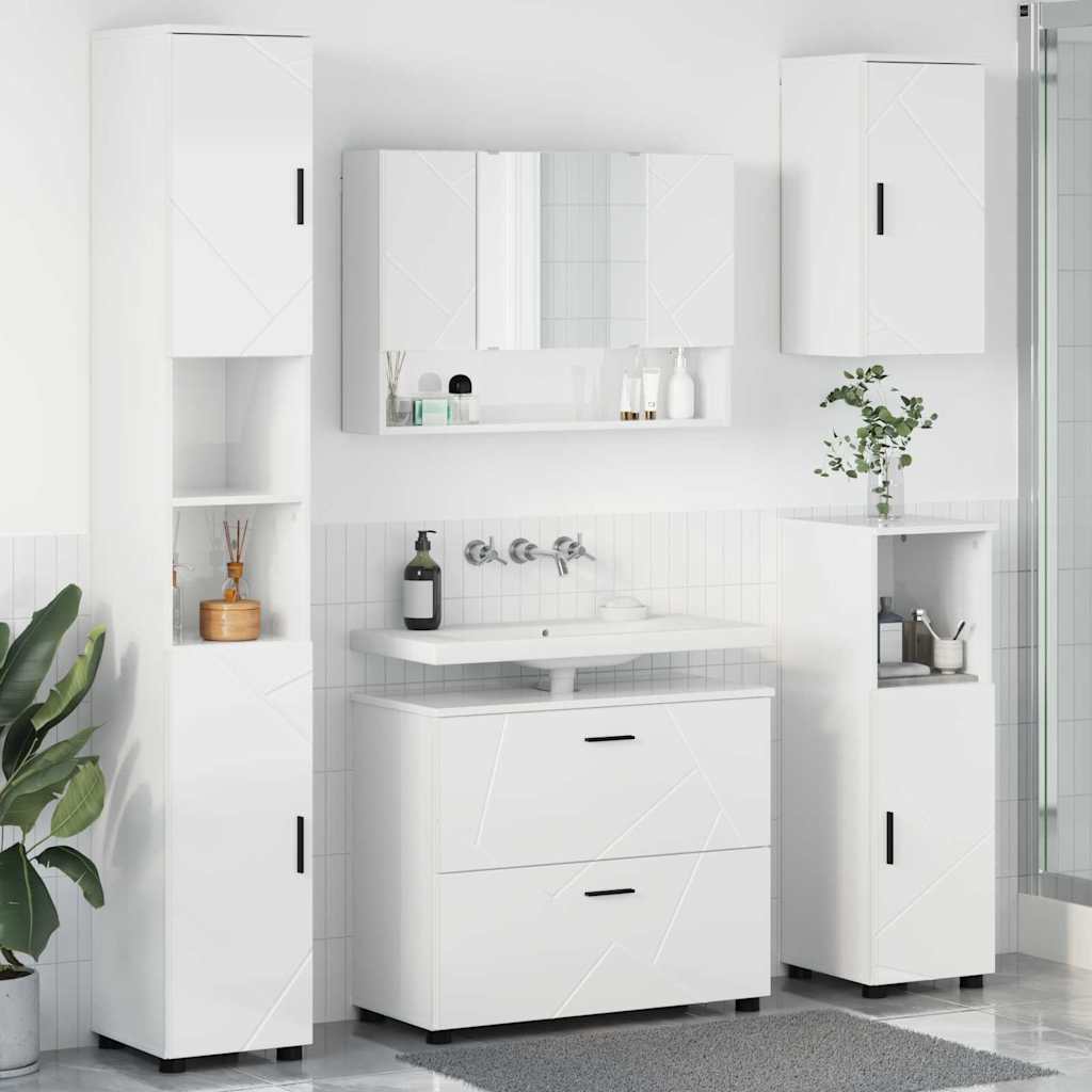 Badevrelsesmbel st 5 stk. Hj gloss hvid 35 x 30 x 192 cm