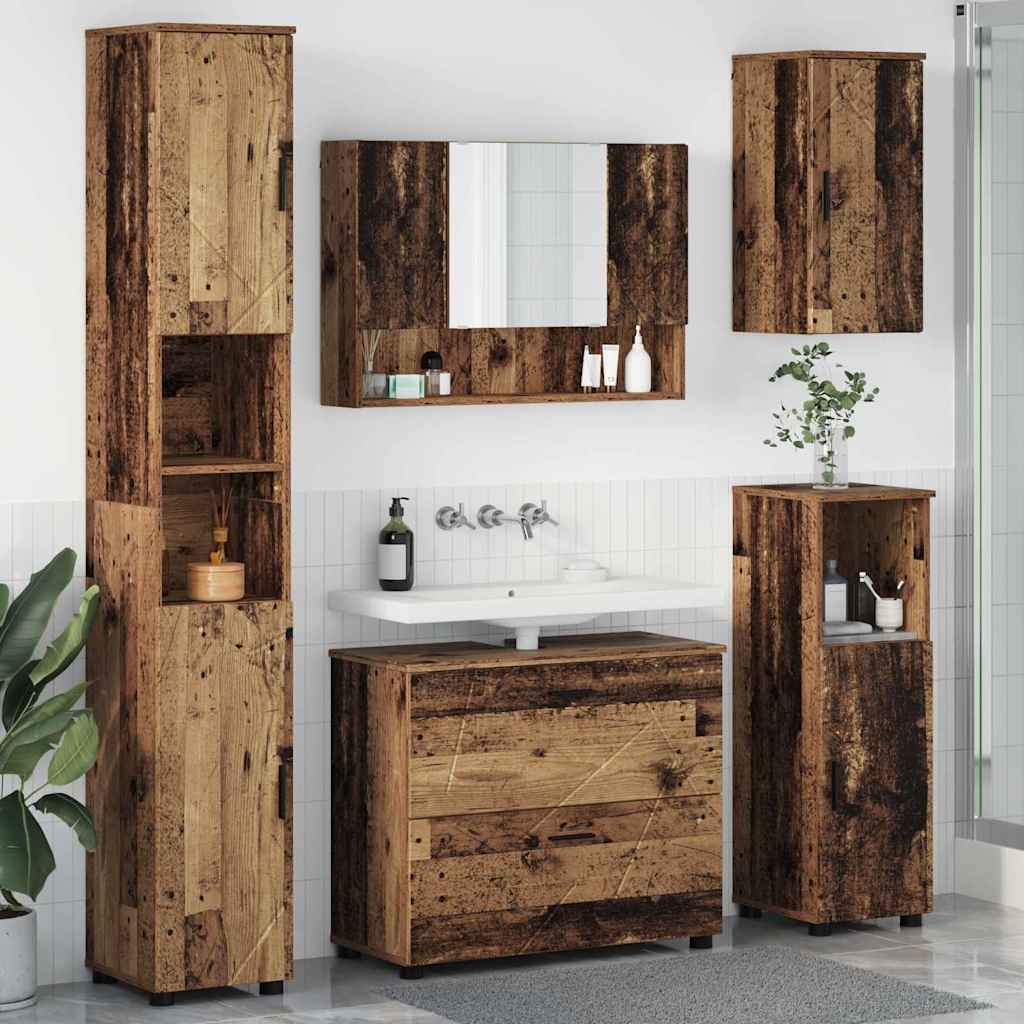 Badevrelsesmbel st 5 stk. Gammelt tr 35 x 30 x 192 cm