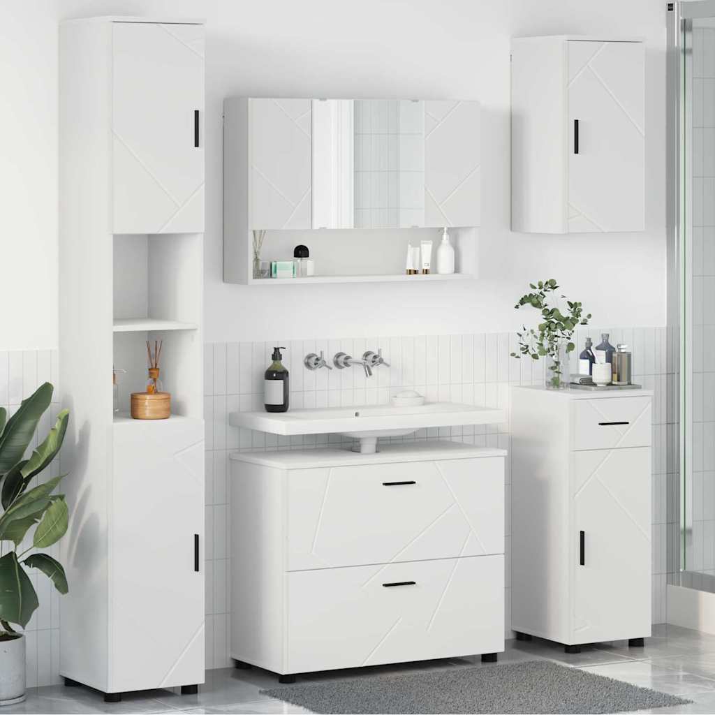 Badevrelsesmbel st 5 stk. Hvid 35 x 30 x 192 cm