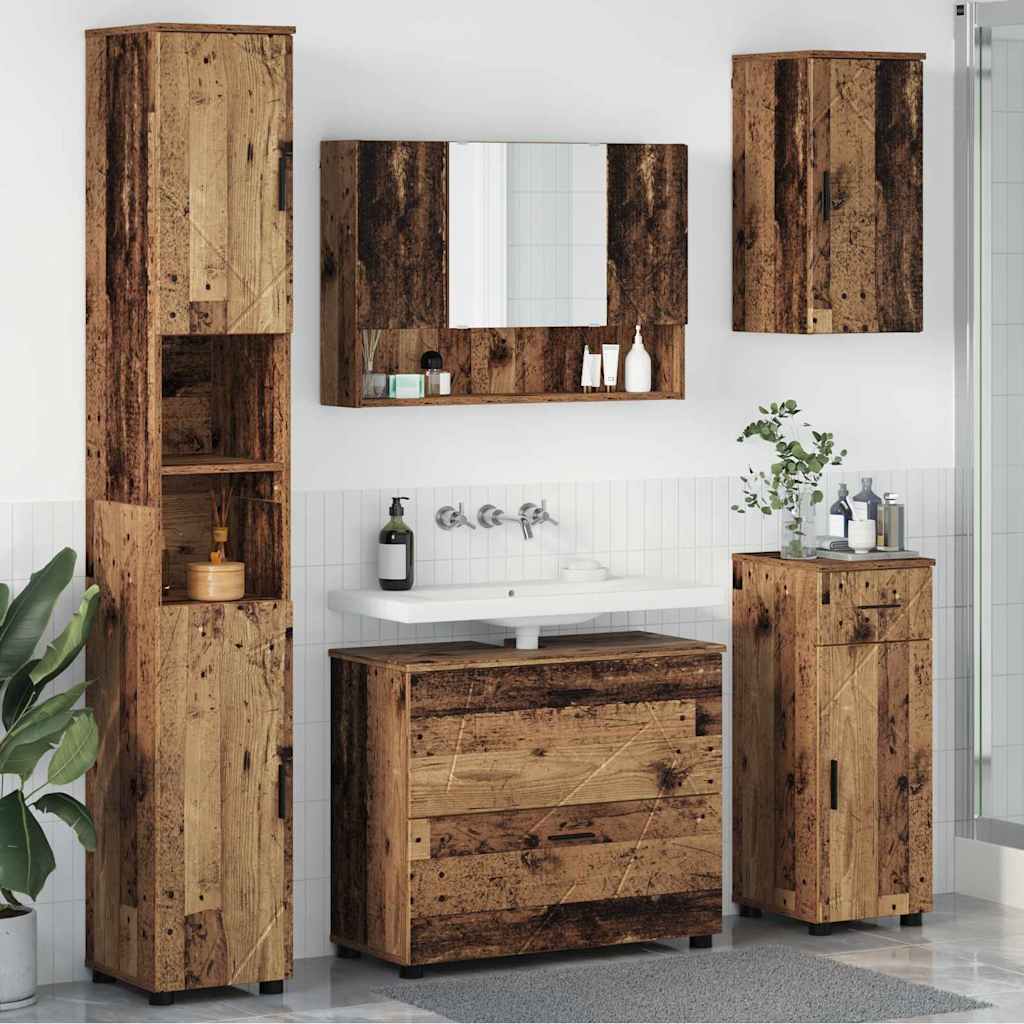 Badevrelsesmbel st 5 stk. Gammelt tr 35 x 30 x 192 cm