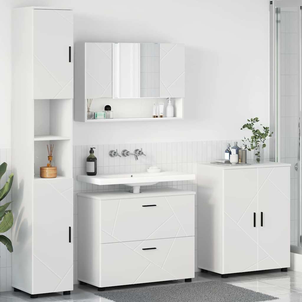 Badevrelsesmbel st 4 stk. Hvid 35 x 30 x 192 cm