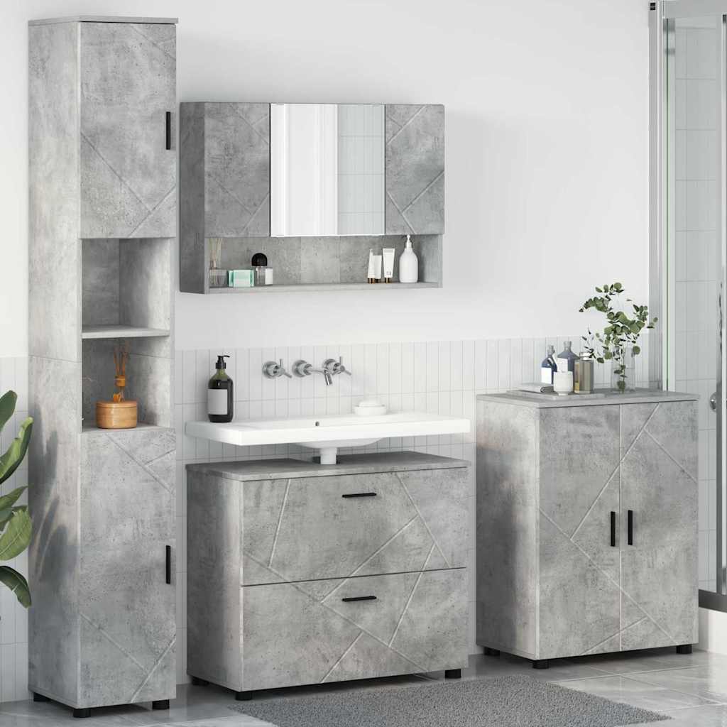 Badevrelsesmbel st 4 stk. Beton Gr 35 x 30 x 192 cm