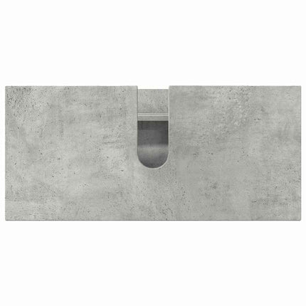 Badeværelsesmøbel sæt 4 pcs Beton Grå Samlet træ og metal
