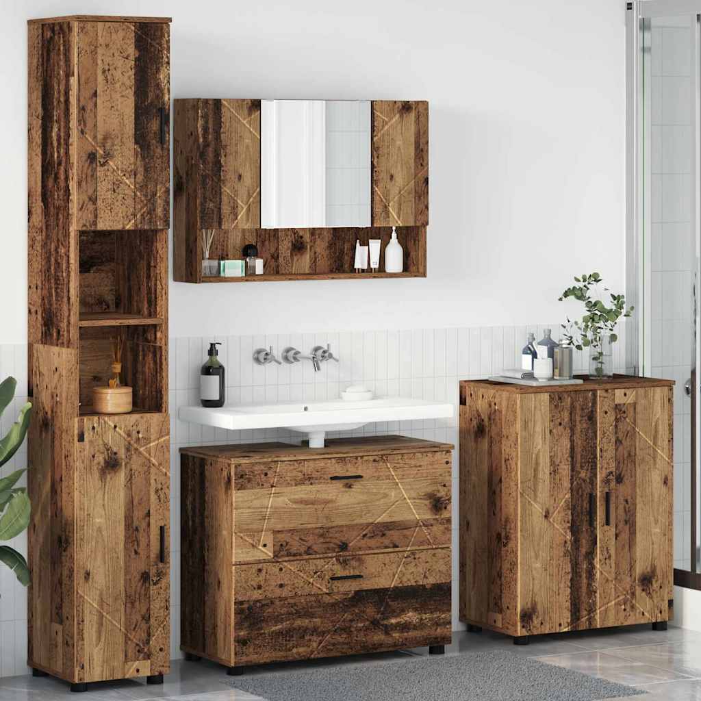 Badevrelsesmbel st 4 stk. Gammelt tr 35 x 30 x 192 cm