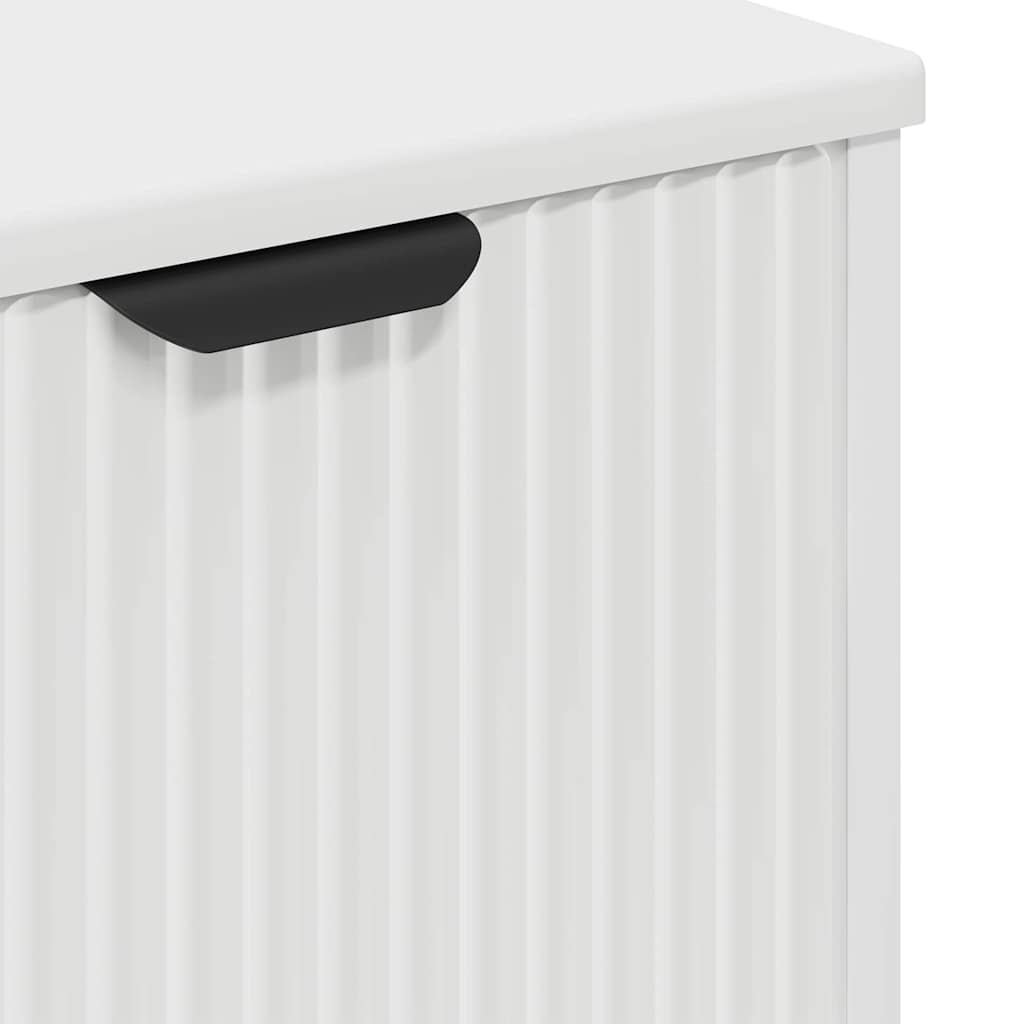 Badeværelsesmøbel sæt med skuffe 3 pcs Hvid Samlet træ og metal