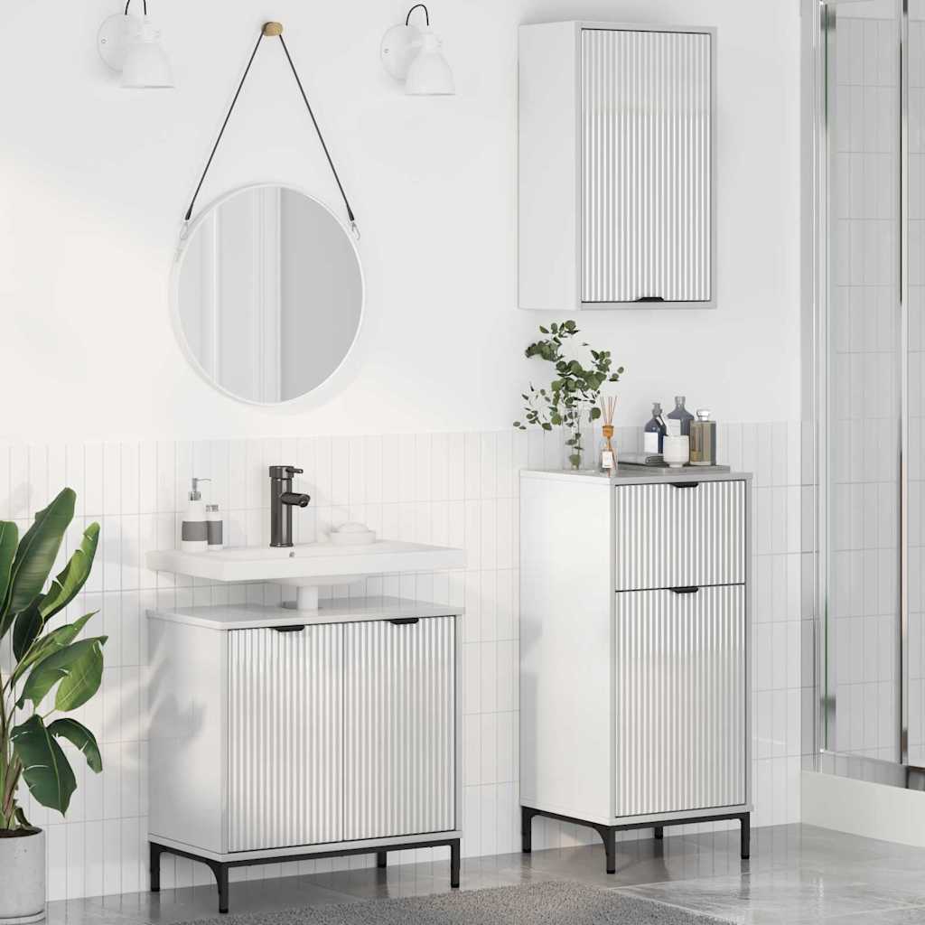 Badevrelsesmbel st 3 stk. Hj gloss hvid 39,5 x 36 x 88 cm