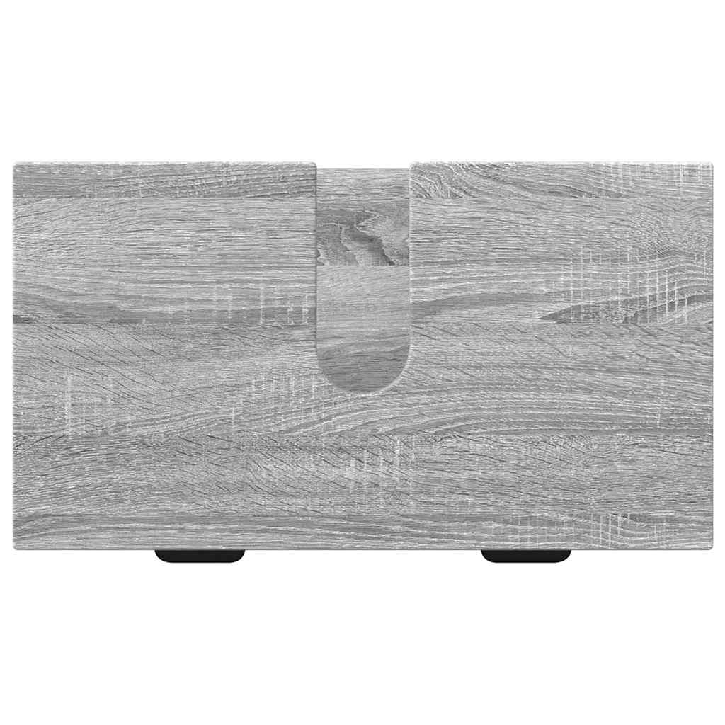 Badeværelsesmøbel sæt 3 pcs Grå sonoma-eg Konstrueret træ