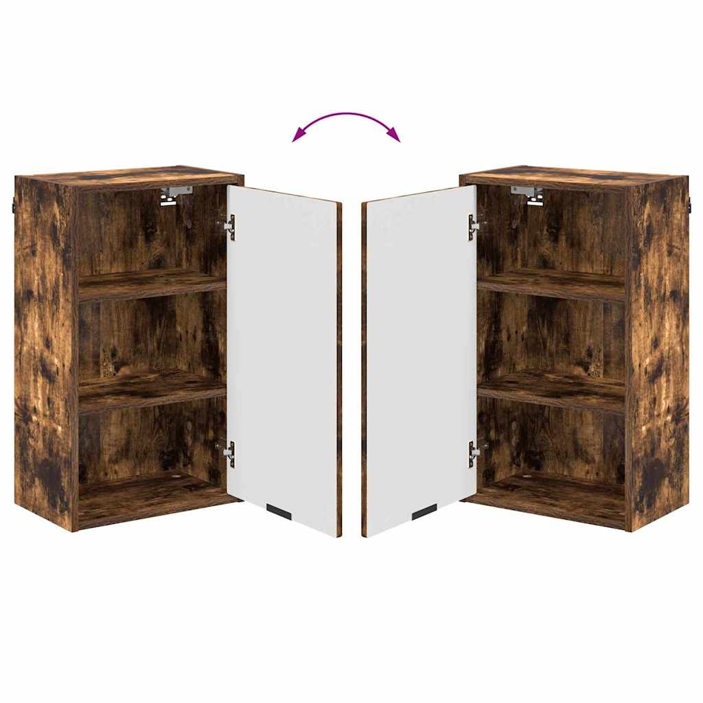 Badeværelsesmøbel sæt med skuffe Røget eg Fineret træ, Metal