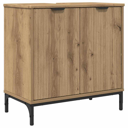 Badeværelsesmøbel sæt 4 stk. Artisan Egetræ Fineret træ, Metal