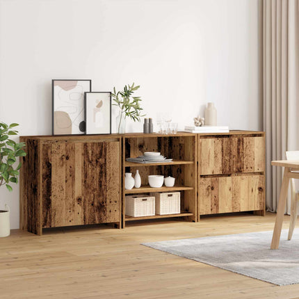 Sideboard 3 pcs Gammelt træ 70 x 41 x 75 cm Konstrueret træ