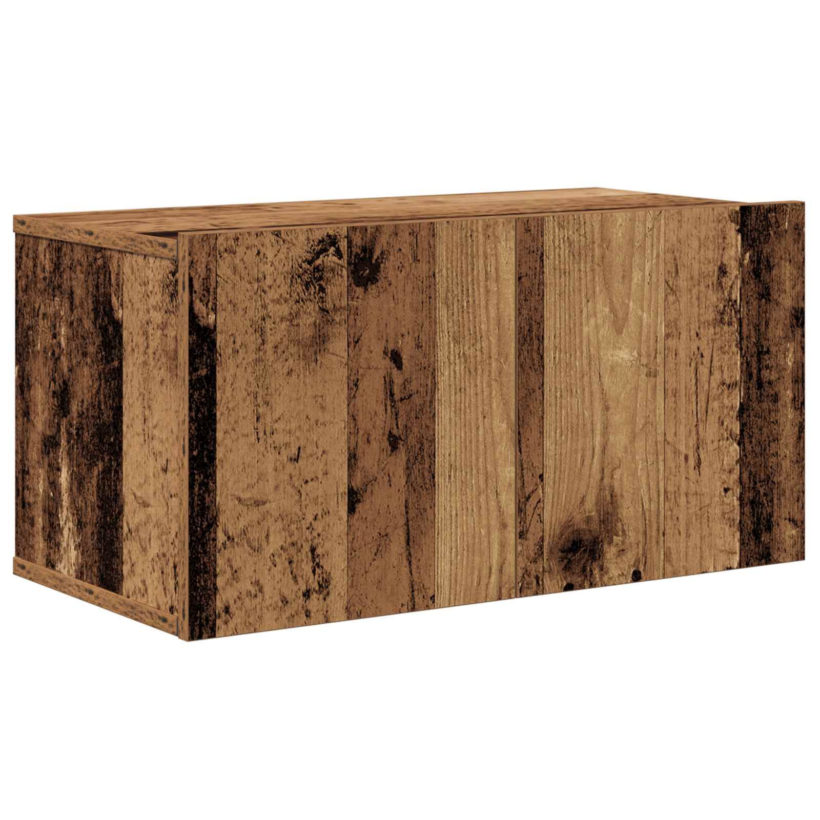 TV-møbelsæt Vægmonteret 10 pcs Gammelt træ 30,5 x 30 x 90 cm