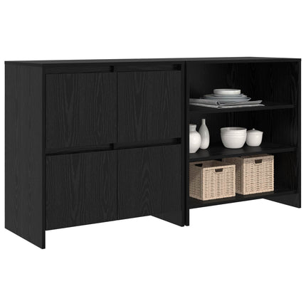 Sideboard 2 pcs Sort eg 70 x 41 x 75 cm Konstrueret træ