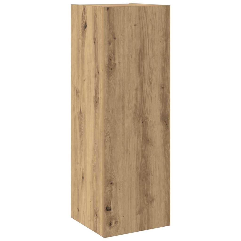 TV Enheder Vægmonteret 4 pcs Artisan Egetræ Konstrueret træ