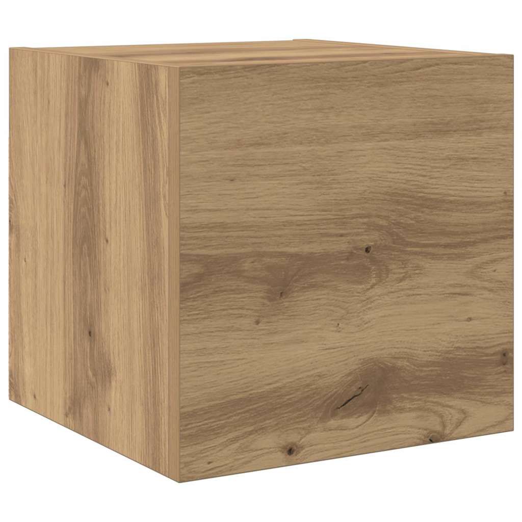TV Enheder Vægmonteret 4 pcs Artisan Egetræ Konstrueret træ