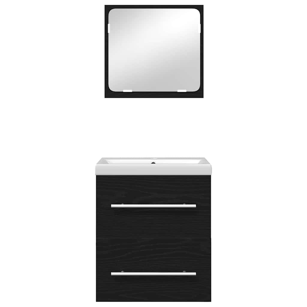 Badeværelsesmøbel sæt 2 pcs Artisan Egetræ Konstrueret træ